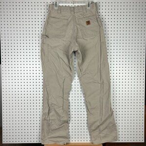 Carhartt Carpenter‎ Pants 32x36 B151- TAN Distressed Work Wear Loose Fit Khaki